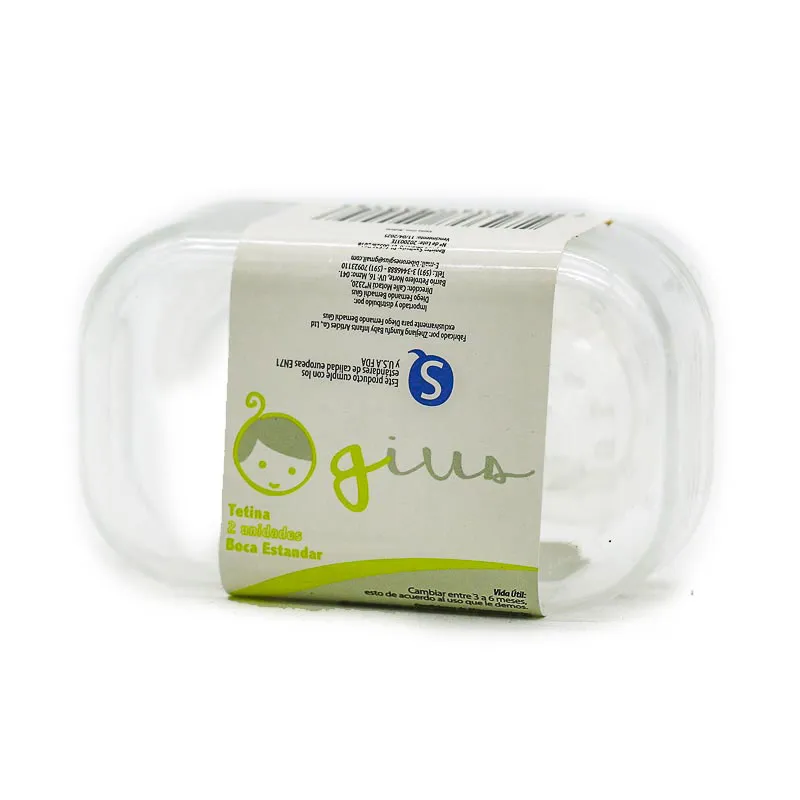 TETINA GIUS BOCA STANDAR ESTUCHE X 2 UNIDADES - Ecofarma