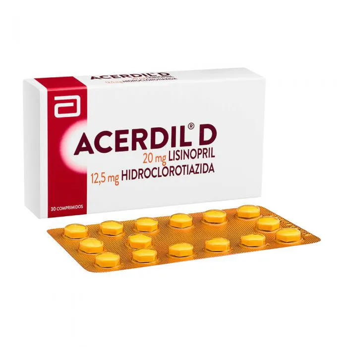 ACERDIL D 20/12.5 CAJA X 30 COMPRIMIDOS - Ecofarma