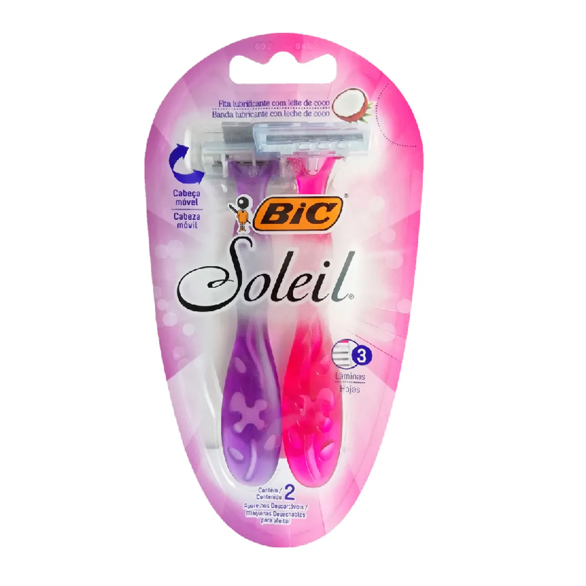 AFEITADORA BIC TRIPLE HOJA  SOLEIL 2 X 1 - Ecofarma
