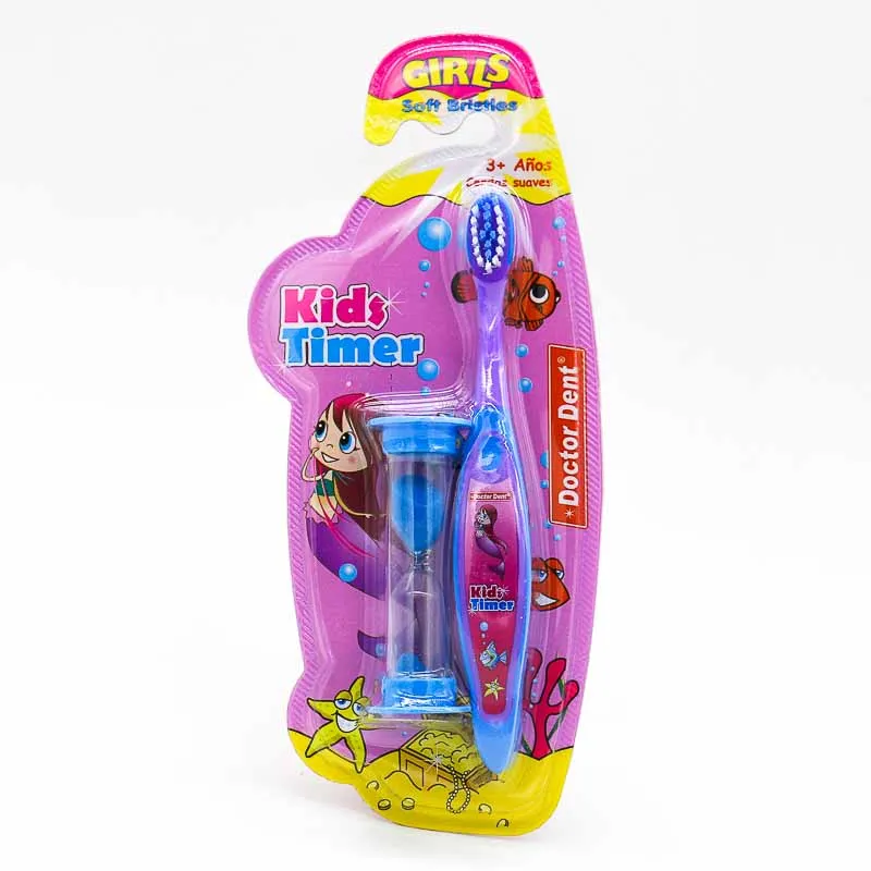 CEPILLO DOCTOR DENT GIRLS KIDS RELOJ DE ARENA 3 AÑOS - Ecofarma