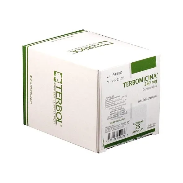 TERBOMICINA 280 MG CAJA X 25 AMPOLLAS - Ecofarma