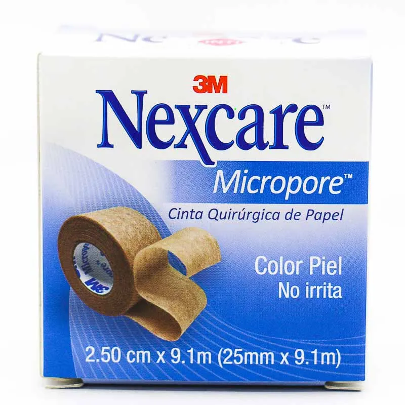 MICROPORE NEXCARE 3M 2.5 CM X 9,1 M COLOR PIEL - Ecofarma