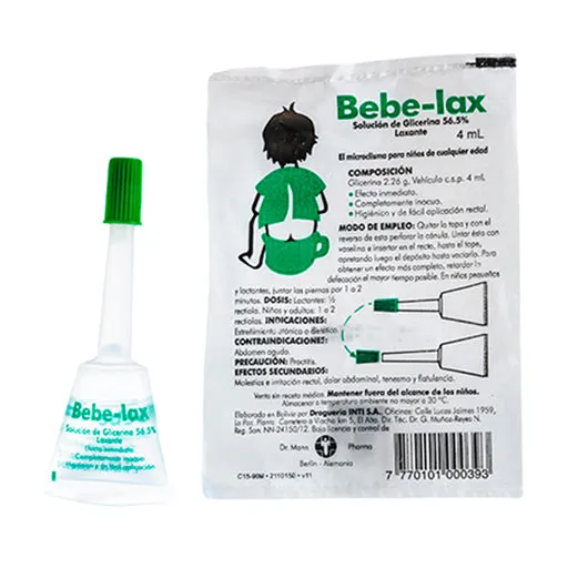 BEBELAX ENEMA INFANTIL X 4 ML - Ecofarma