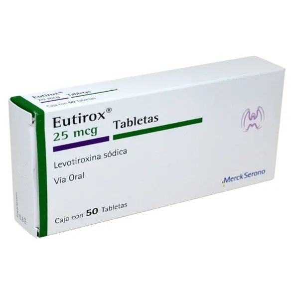 EUTIROX 25 MCG CAJA X 50 COMPRIMIDOS - Ecofarma