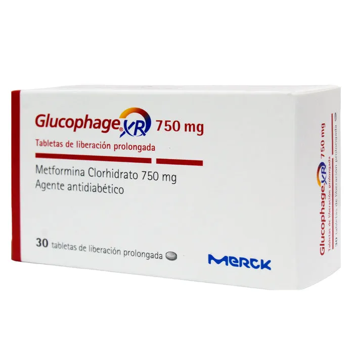 GLUCOPHAGE XR 750 MG CAJA X 30 COMPRIMIDOS - Ecofarma
