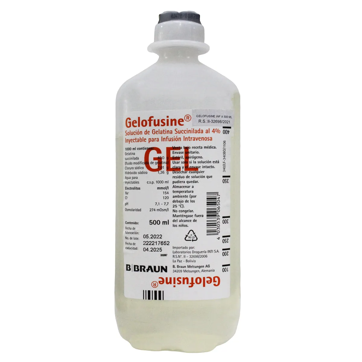 GELOFUSINE GEL X 500 ML - Ecofarma