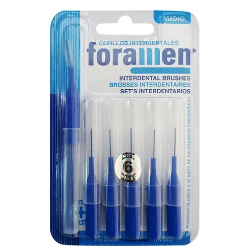 CEPILLO INTERDENTAL FORAMEN  MEDIO X 6 UNI - Ecofarma