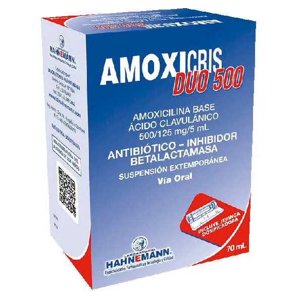 AMOXICRIS DUO 500 SUSPENCION FCO X 70 ML - Ecofarma