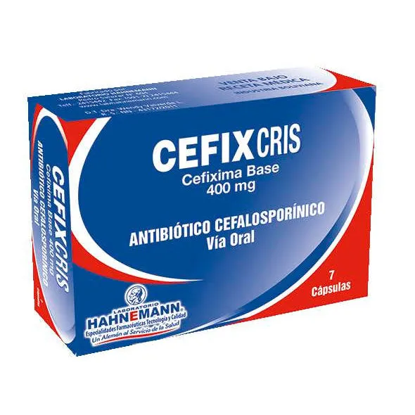 CEFIXCRIS 400 MG  CEFIXIMA CAJA X 7 CAPSULAS - Ecofarma