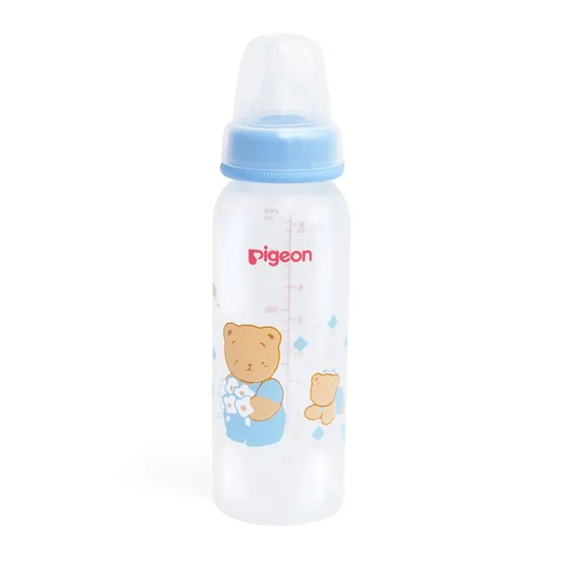 BIBERON PIGEON DECORADO CELESTE OSO ELEFANTE 240 ML/ 8 OZ - Ecofarma
