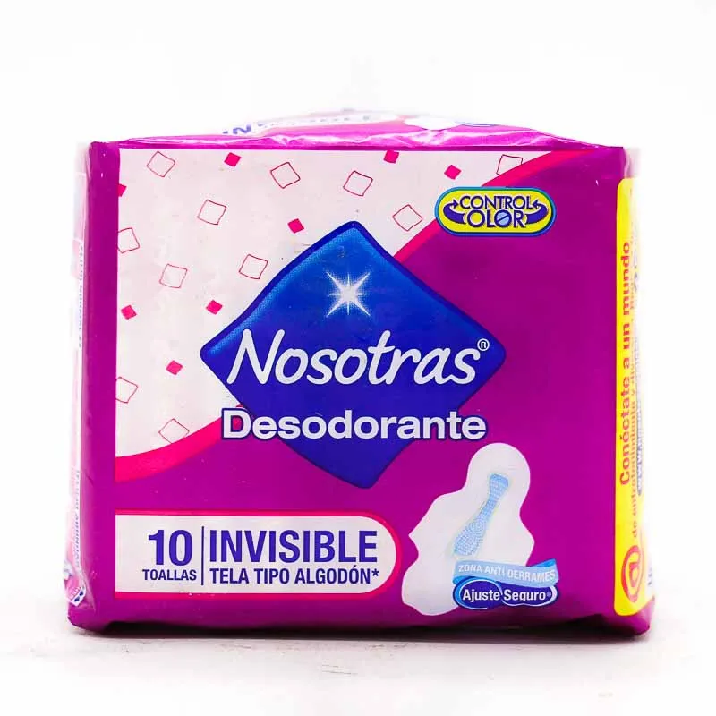 NOSOTRAS INVISIBLE DESODORANTE X 10 TOALLAS - Ecofarma