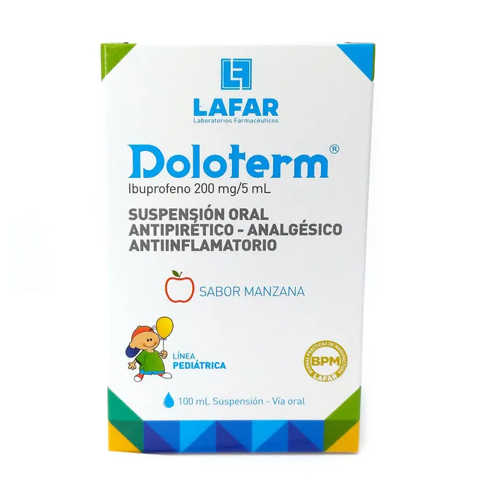 DOLOTERM 200 MG SUSPENCION FRASCO X 100 ML - Ecofarma