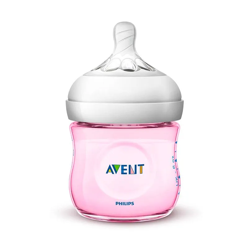 BIBERON AVENT NATURAL DECORADO ROSADO 9 OZ - Ecofarma
