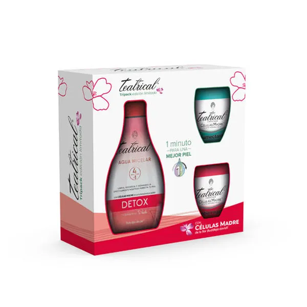 TEATRICAL CREMA FACIAL TRIPACK (HUMECTANTE + ACLARADORA + AGUA MICELAR) - Ecofarma