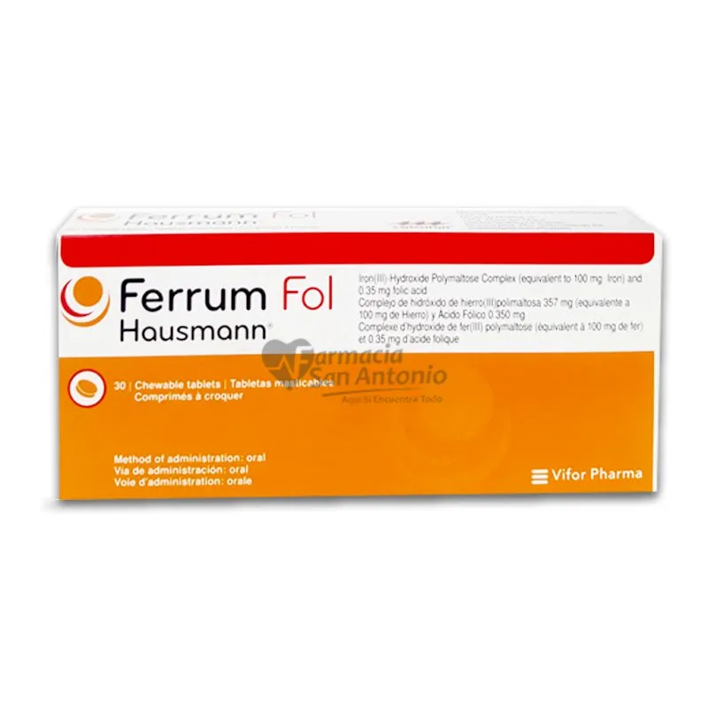 FERRUM FOL CAJA X 30 COMPRIMIDOS - Ecofarma