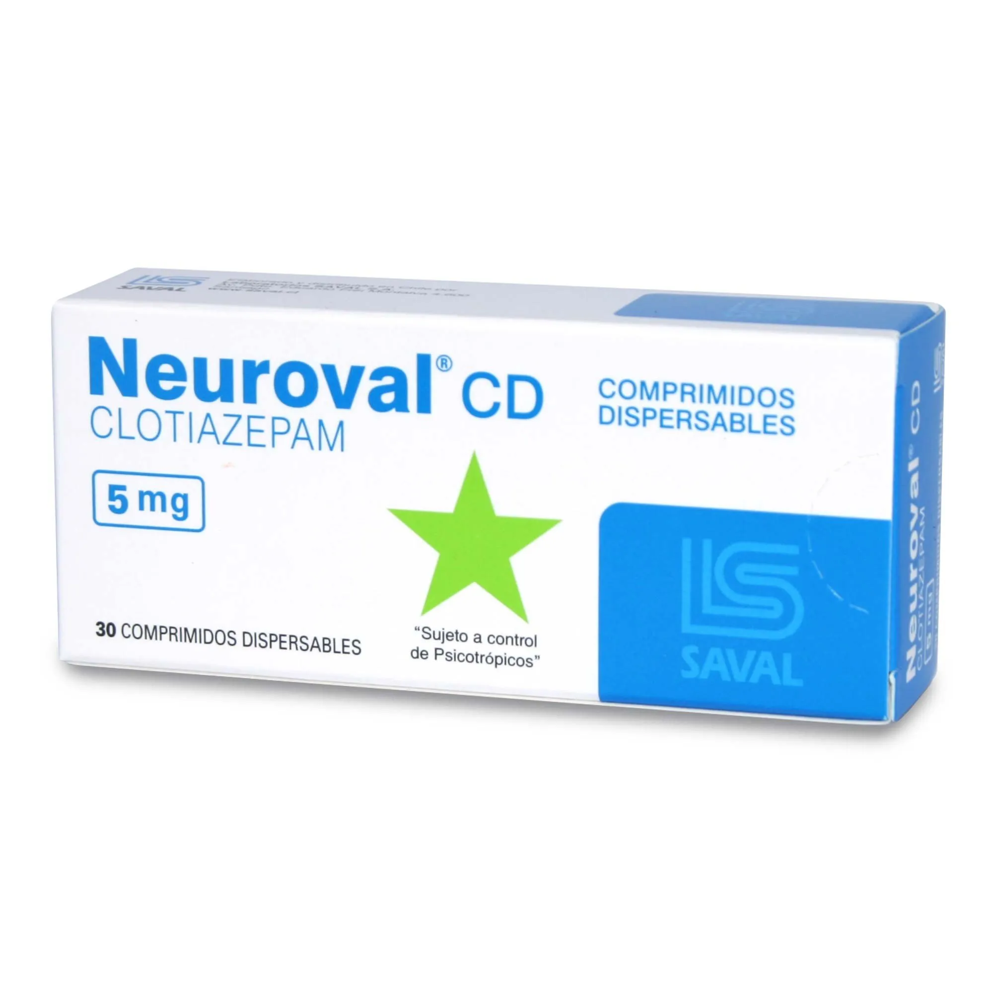 NEUROVAL CD 5 MG CAJA X 30 COMPRIMIDOS - Ecofarma