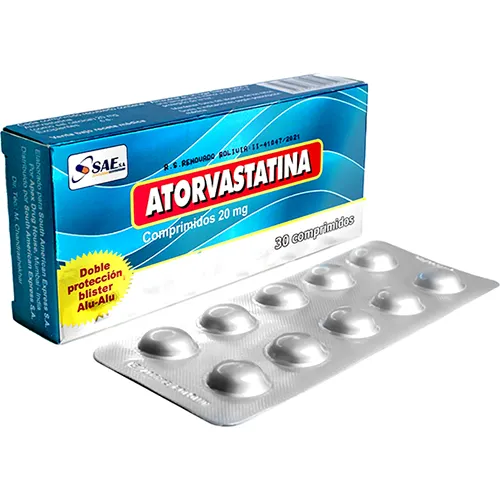 ATORVASTATINA 20 MG CAJA X 30 COMPRIMIDOS - Ecofarma