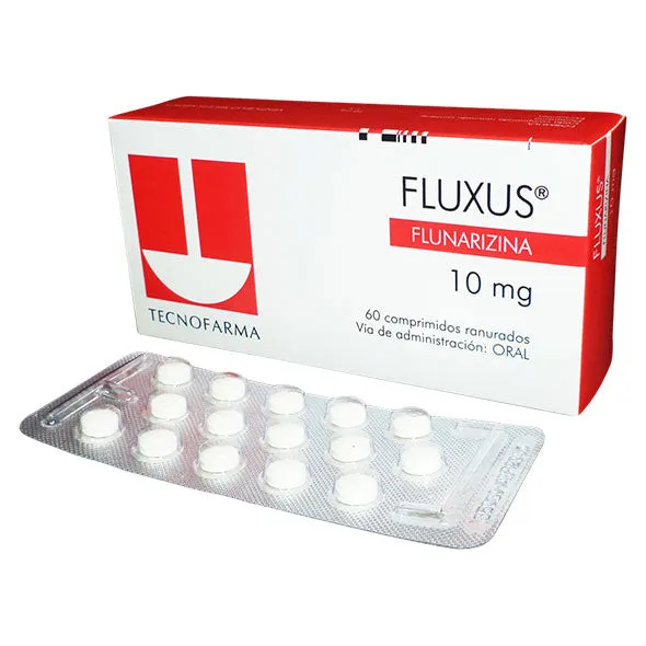 FLUXUS 10 MG FLUNARIZINA CAJA X 60 COMPRIMIDOS - Ecofarma