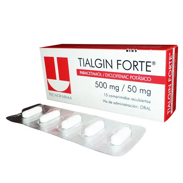 TIALGIN FORTE CAJA X 15 COMPRIMIDOS - Ecofarma