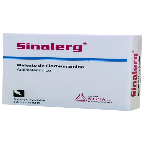 SINALERG 10 MG CAJA X 5 AMPOLLAS - Ecofarma