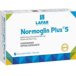 NORMOGLIN PLUS 5 MG CAJA X 30 COMPRIMIDOS - Ecofarma