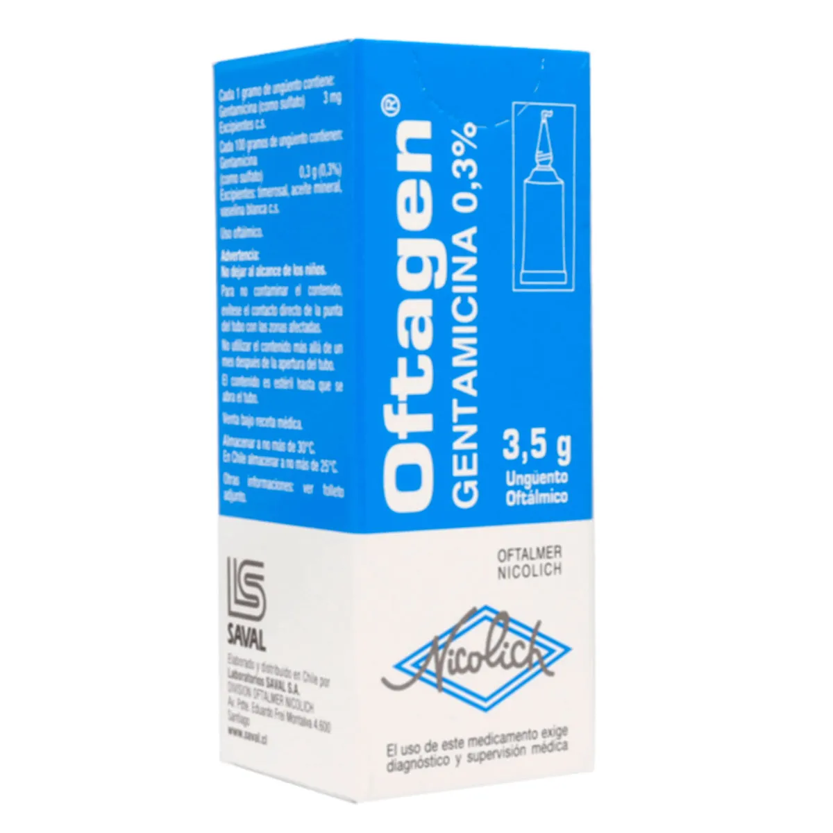OFTAGEN 0.3%  UNGUENTO  OFTALMICO X 3.5 G - Ecofarma