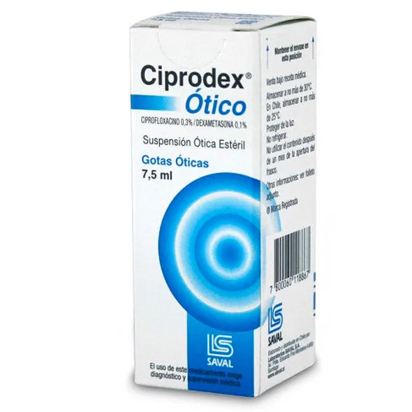 CIPRODEX OTICO GOTAS X 7.5 ML - Ecofarma
