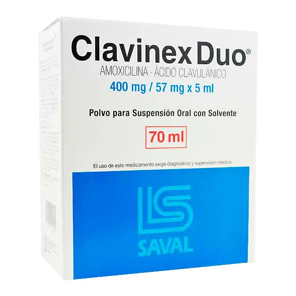 CLAVINEX DUO SUSPENCION FCO X 70 ML. - Ecofarma