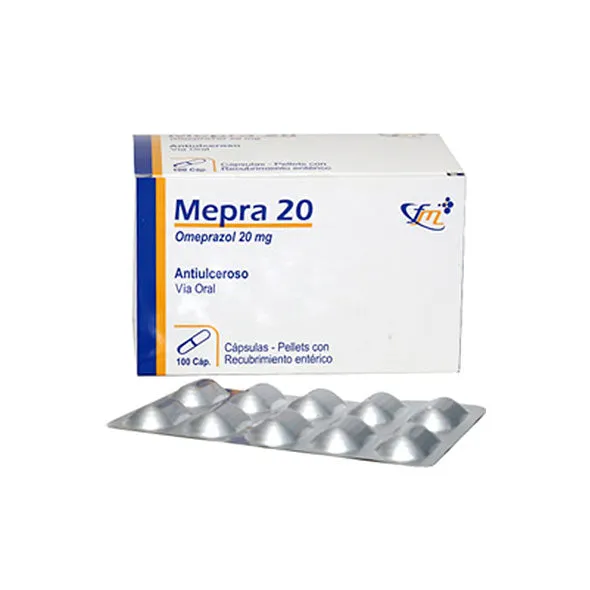 MEPRA 20 MG CAJA X 100 COMPRIMIDOS - Ecofarma
