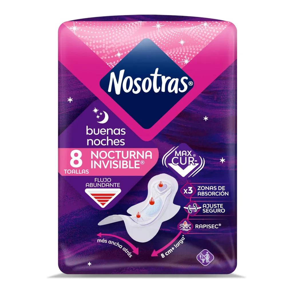 NOSOTRAS BUENAS NOCHES INVISIBLE RAPI SEC X 8 UNIDADES - Ecofarma