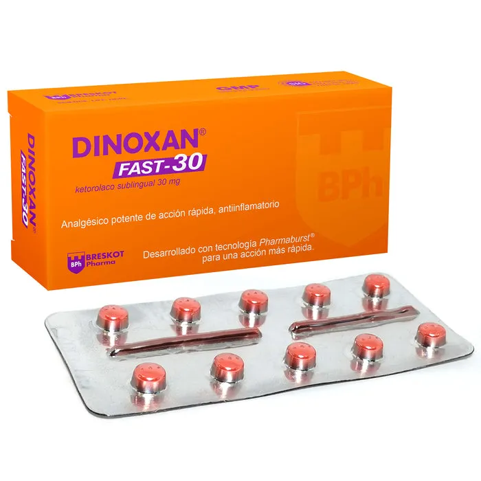 DINOXAN FAST 30 MG SL CAJA X 30 COMPRIMIDOS - Ecofarma