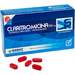 CLARITROMICINA 500 MG CAJA X 50 CAPSULAS - Ecofarma
