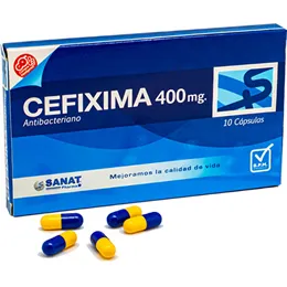 CEFIXIMA 400 MG CAJA X 10 CAPSULAS - Ecofarma