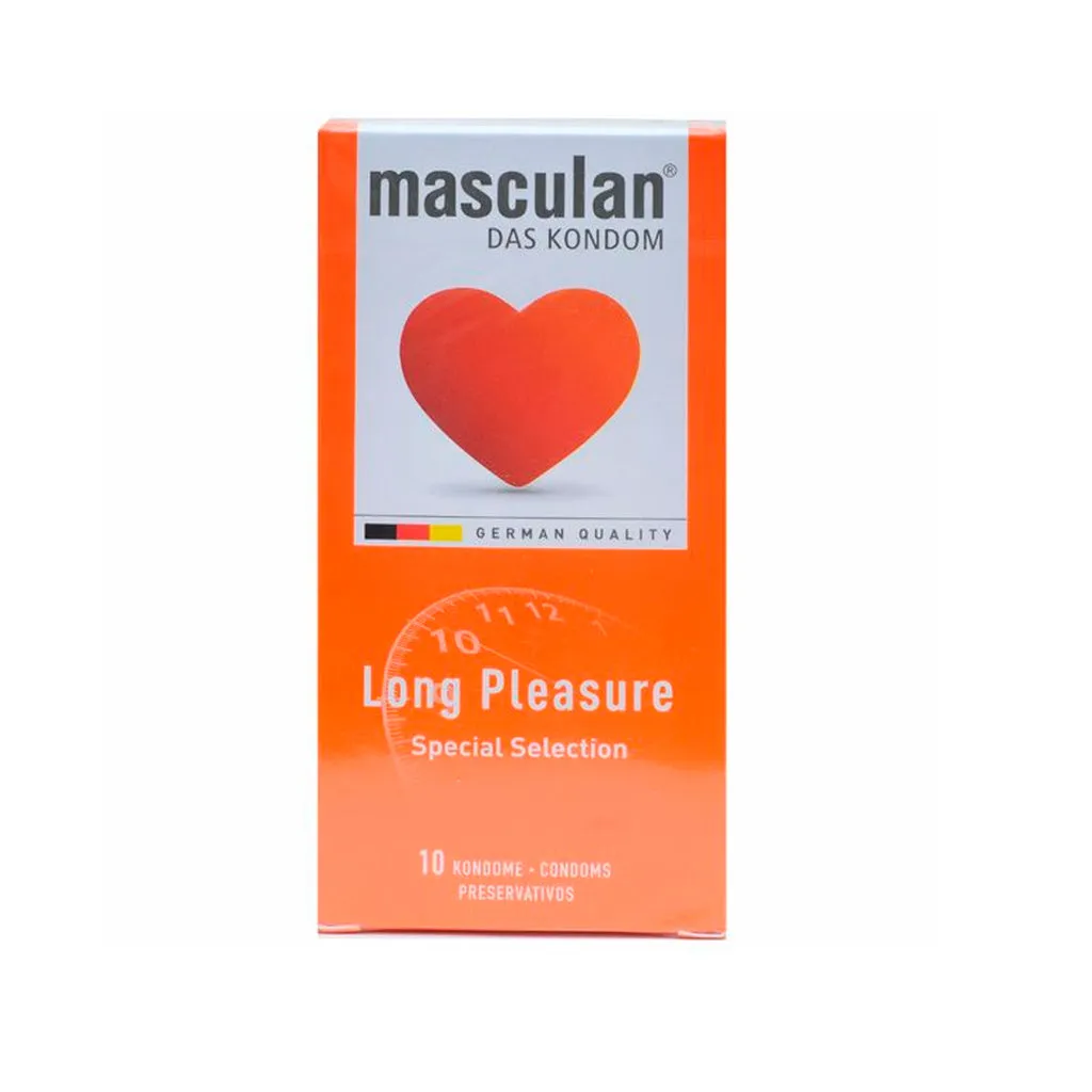 MASCULAN LONG PLEASURE CAJA X 10 UNIDADES - Ecofarma