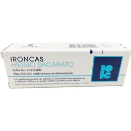 IRONCAS HIERRO 100 MG/5ML  CAJA X 1 AMPOLLA - Ecofarma