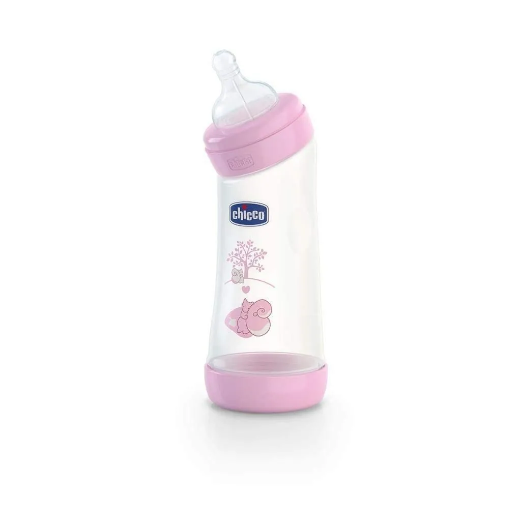 BIBERON CHICCO CELESTE C/CUCHARA X 250 ML/9 OZ - Ecofarma