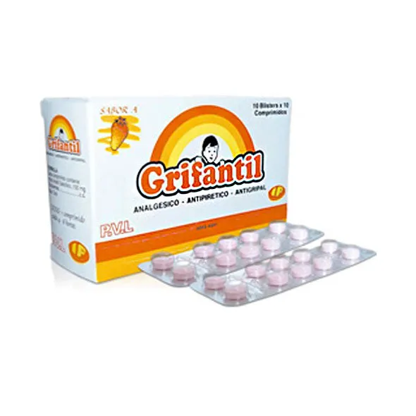 GRIFANTIL CAJA X 100 COMPRIMIDOS MASTICABLES - Ecofarma