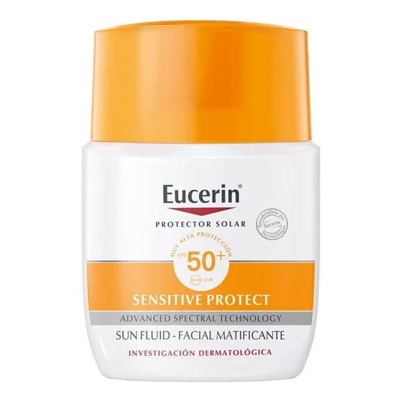 EUCERIN SUN FLUID FACIAL MATIFICANTE FPS 50 X 50 ML - Ecofarma