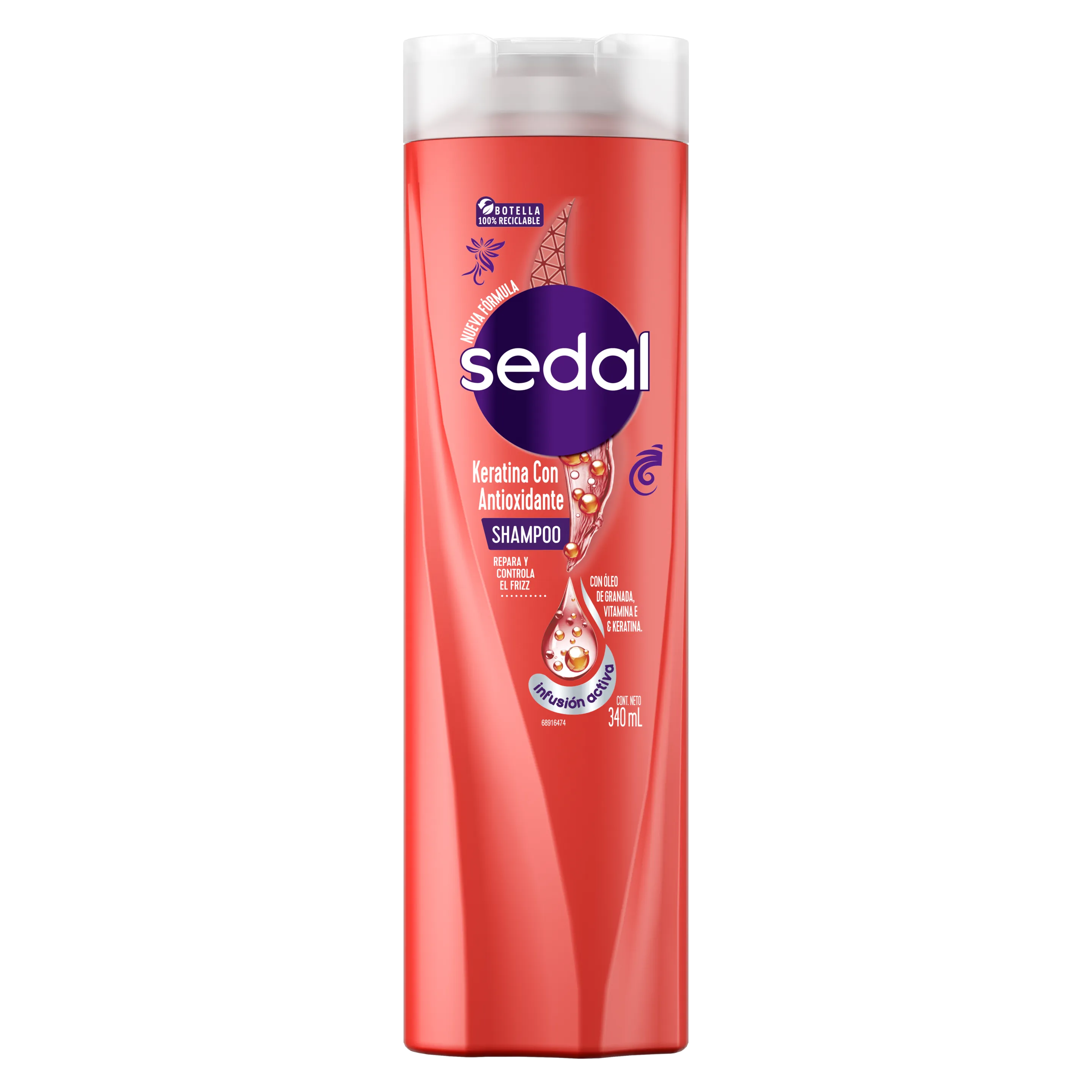 SHAMPOO SEDAL KERATINA CON ANTIOXIDANTE X 340 ML - Ecofarma