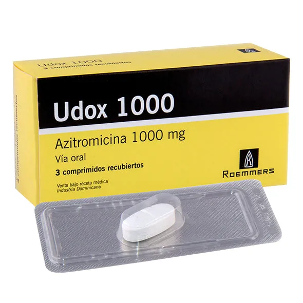 UDOX 1000 CAJA X 3 COMPRIMIDOS RECUBIERTOS - Ecofarma