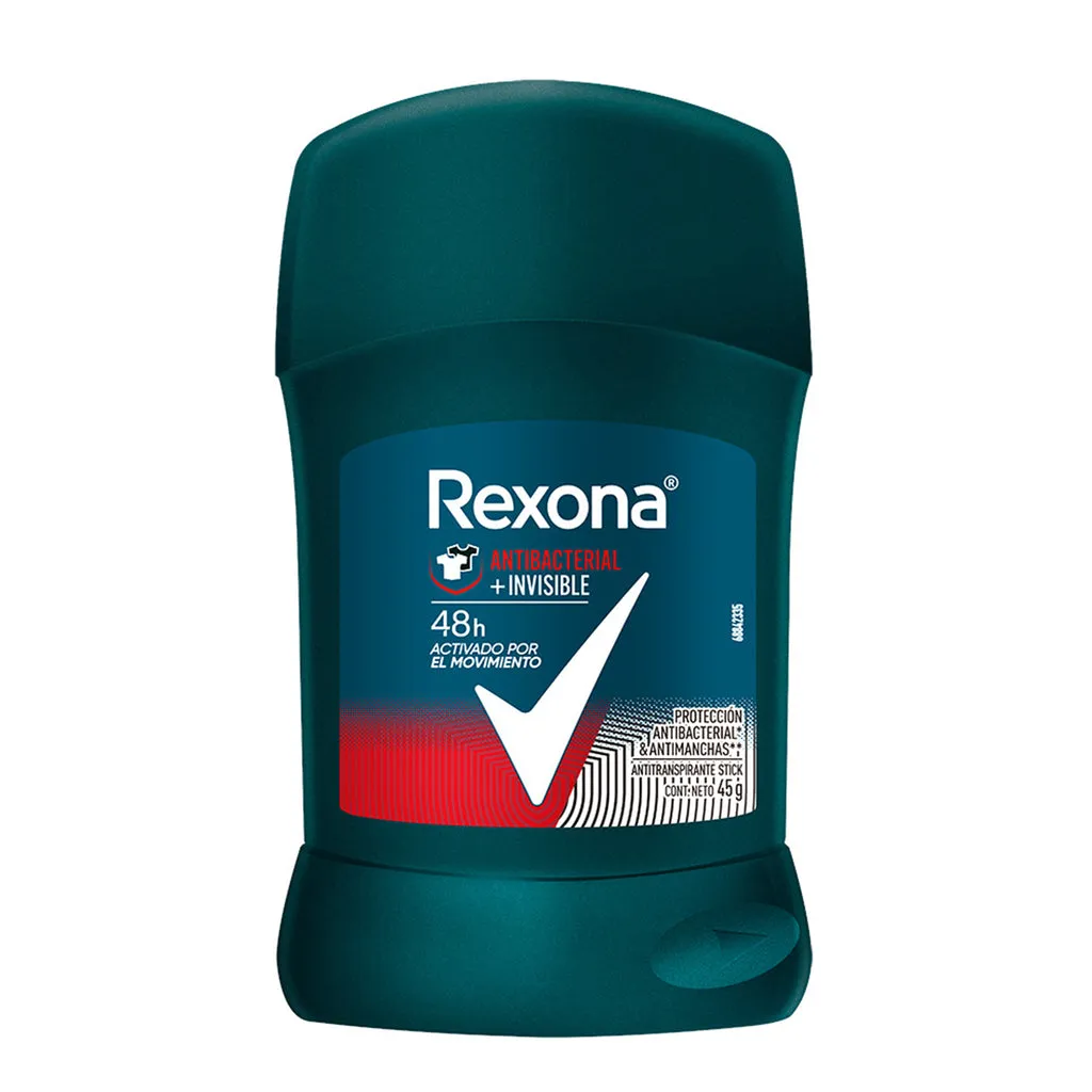 DESODORANTE REXONA BARRA "ANTIBACT+INVISIBLE X 50 G* - Ecofarma