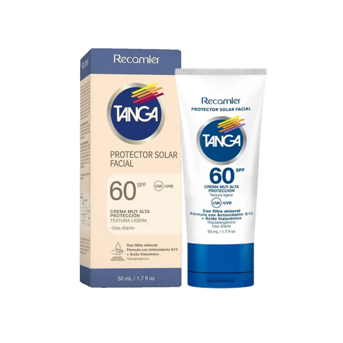 PROTECTOR  SOLAR FACIAL Q10 TANGA FPS 60 X 50 ML - Ecofarma