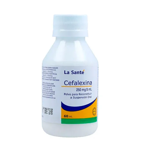 CEFALEXINA 250 MG SUSPENSION FCO X 60 ML - Ecofarma