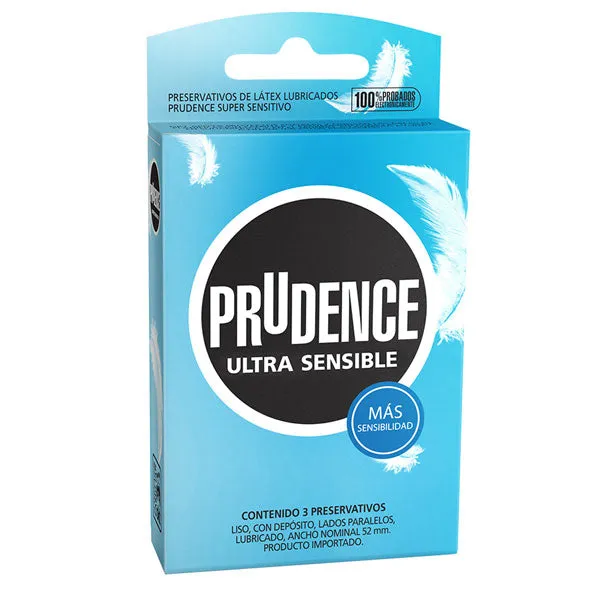 PRUDENCE ULTRA SENSIBLE CAJA X 3 PRESERVATIVOS - Ecofarma
