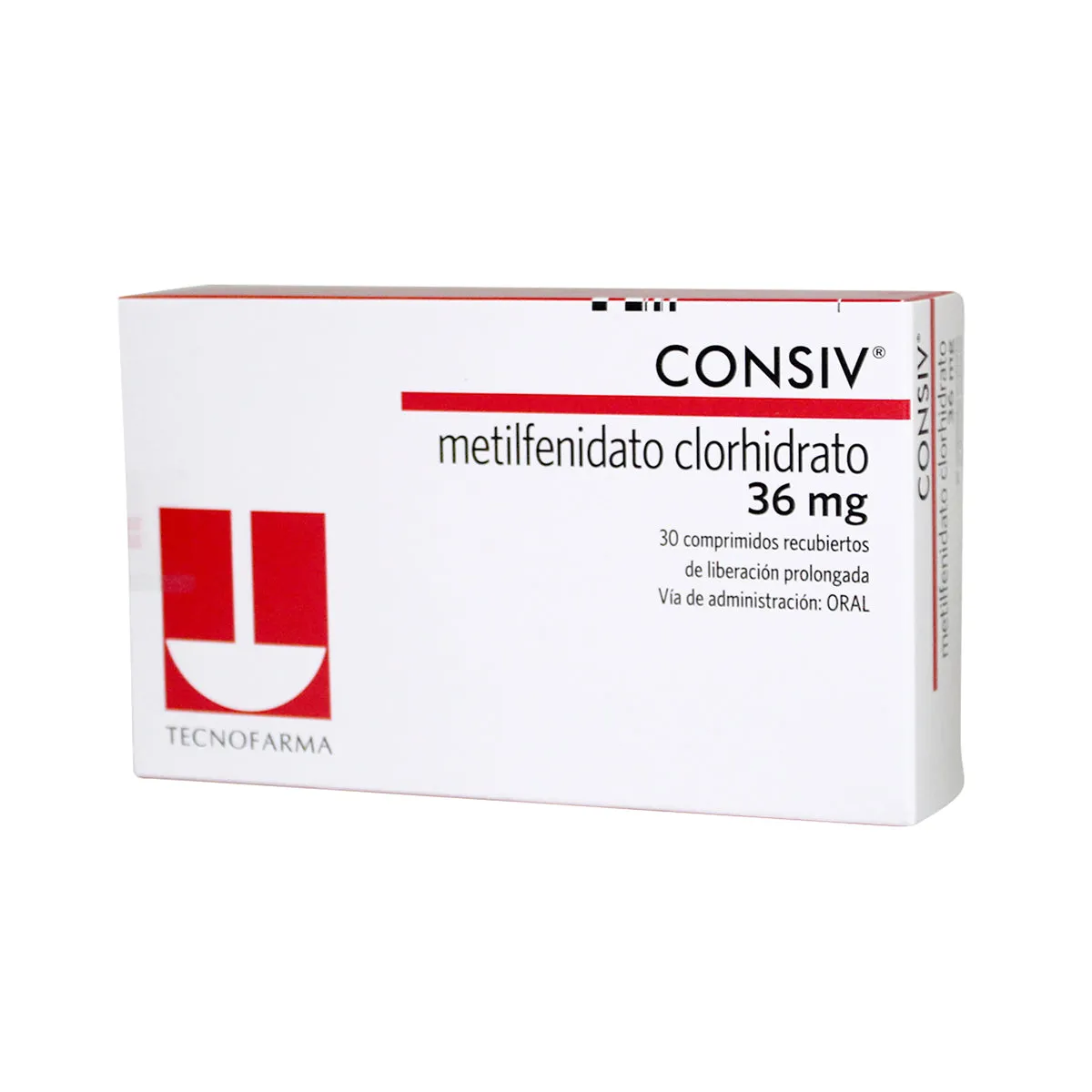 CONSIV METIL FENIDATO CLORHIDRATO 36 MG CAJA X 30 COMPRIMIDOS - Ecofarma