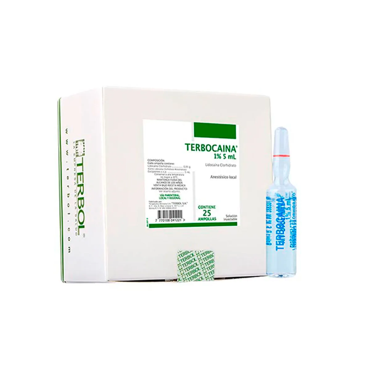TERBOCAINA 1% AMPOLLA X 10 ML - Ecofarma
