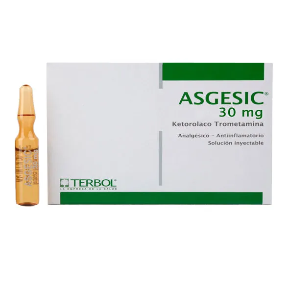 ASGESIC 30 MG CAJA X 3 AMPOLLAS - Ecofarma