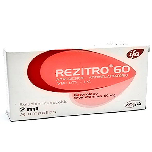 REZITRO 60 MG CAJA X 3 AMPOLLAS - Ecofarma