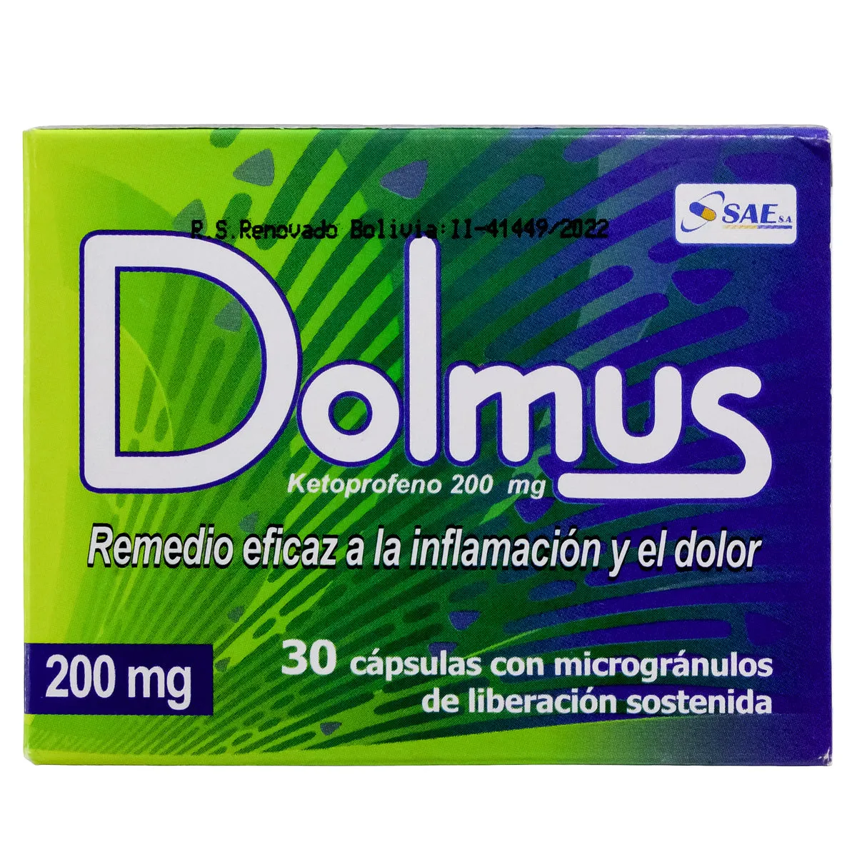DOLMUS 200 MG CAJA X 30 CAPSULAS - Ecofarma