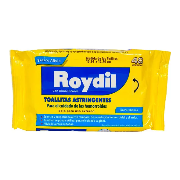 ROYDIL PAÑITOS HUMEDOS X 48 UNIDADES - Ecofarma